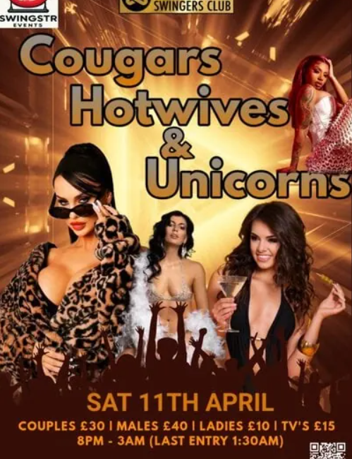 Cougars Hotwives Unicorns Party-Partners Swingers Club Bury