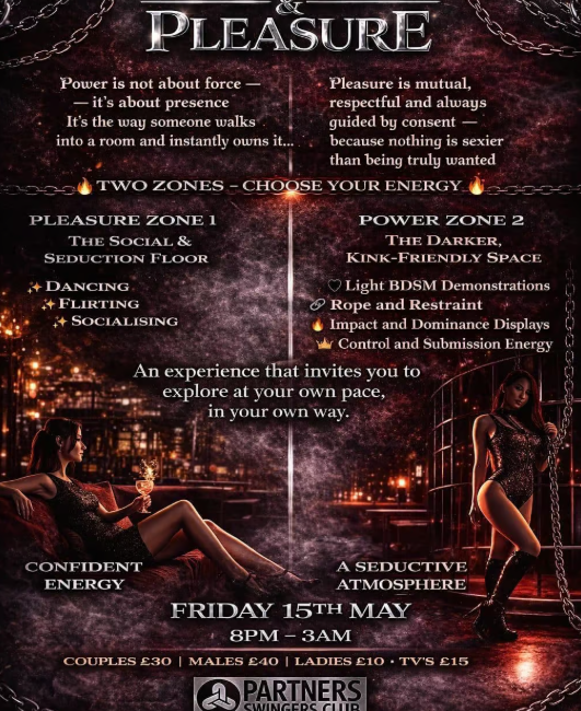Power & Pleasure - Partners Swingers Club - Bury