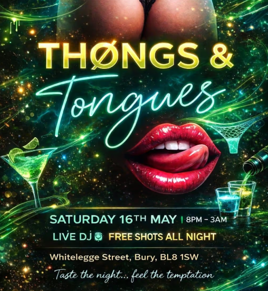 Thongs & Tongues Party - Partners Swingers Club - Bury